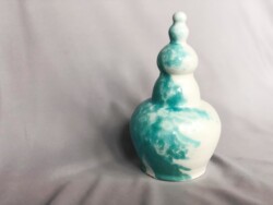 “Seafoam Bubbles,” Stoneware, Cierra’s fluff and seafoam glazes, electric fired, Height: 9.25in with: 5.25in Length: 5.25in Weight after firing: 3lbs 1oz, March 2020