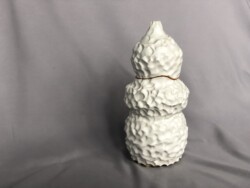 “Carved Three Piece,” Stoneware, Ciera’s fluff, electric fired, Height: 10.5in Width: 4.5in Length: 4.5in Weight after firing: 3lbs 7oz, January 2020