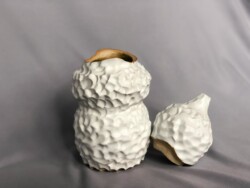 “Carved Three Piece,” Stoneware, Ciera’s fluff, electric fired, Height: 10.5in Width: 4.5in Length: 4.5in Weight after firing: 3lbs 7oz, January 2020